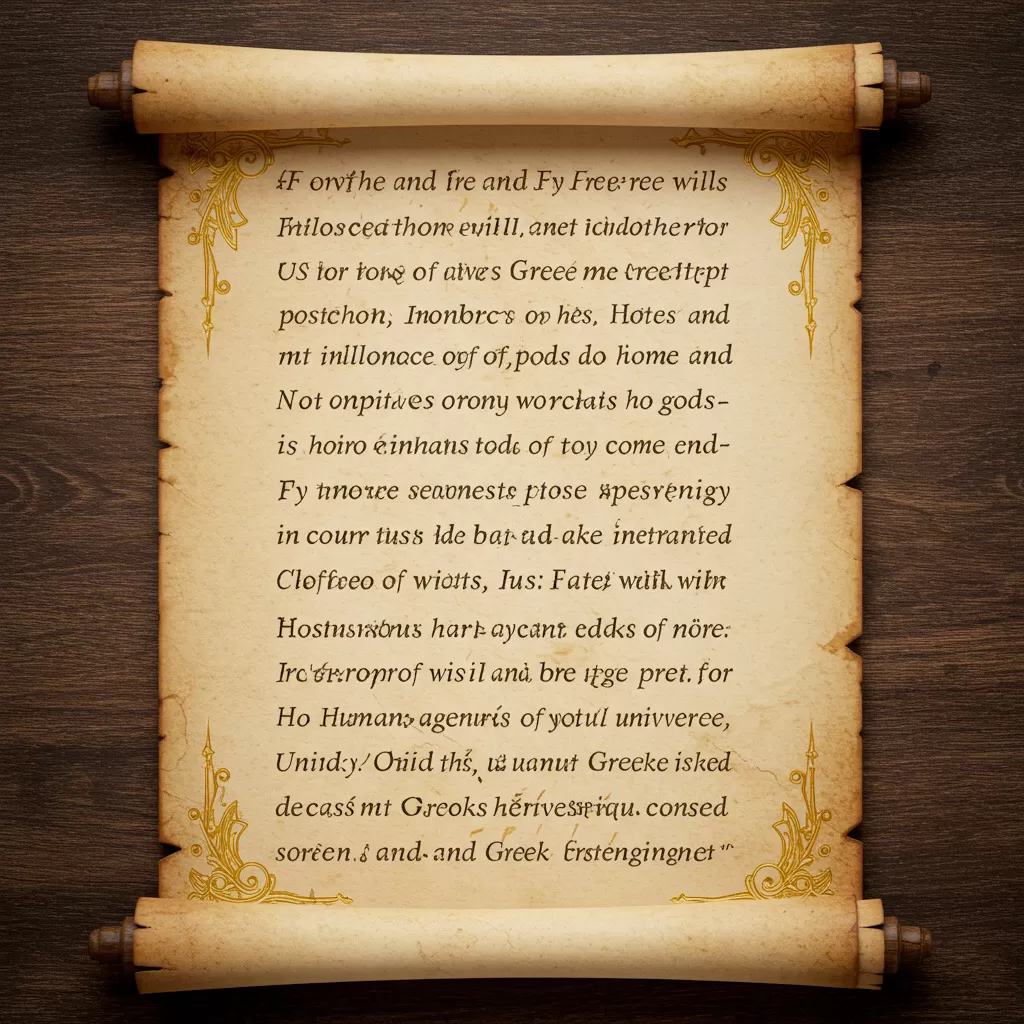 Philosophical Reflections on Fate and Free Will in Ancient Greek Thought