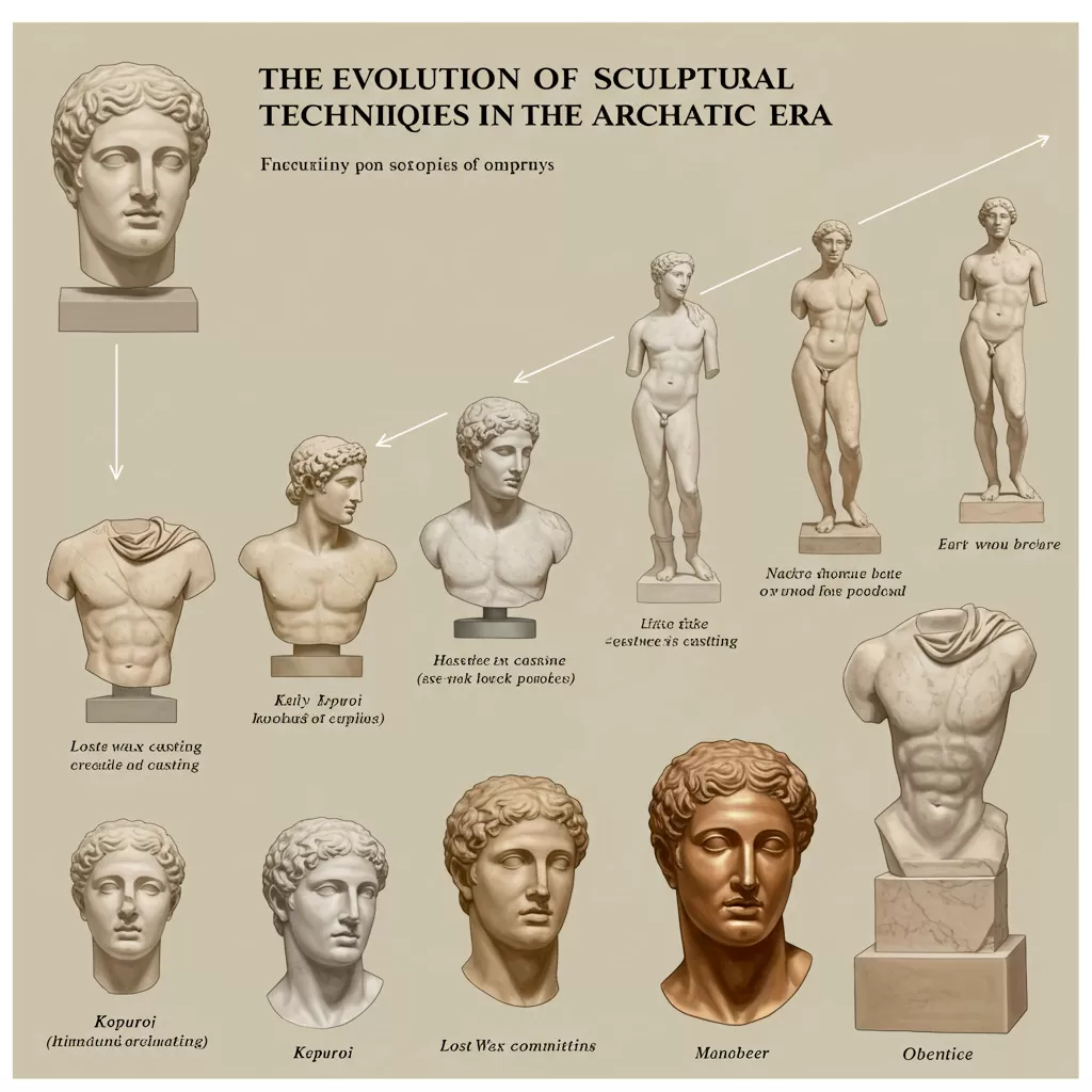 The Evolution of Sculptural Techniques in the Archaic Era